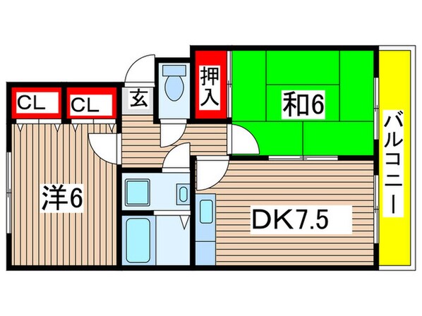 西稲葉パークハイツの物件間取画像